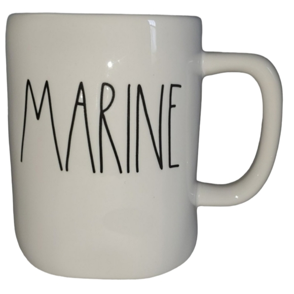 Rae Dunn Cup Mug Coffee Marine White Tea New